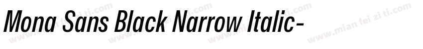 Mona Sans Black Narrow Italic字体转换